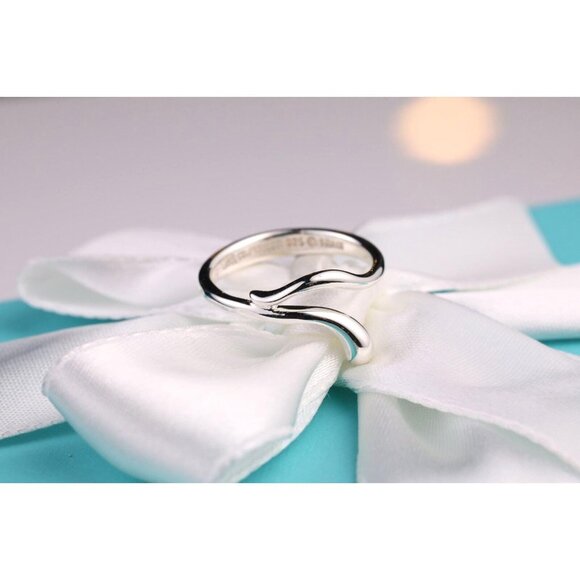 Tiffany & Co. Elsa Peretti Open Teardrop Snake Ring in Sterling Silver Size 6 - Picture 11 of 11